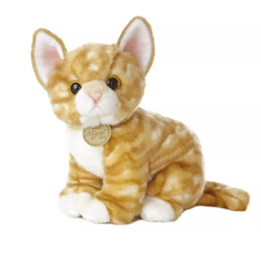Peluche Aurora Gato Naranja Rayado Miyoni