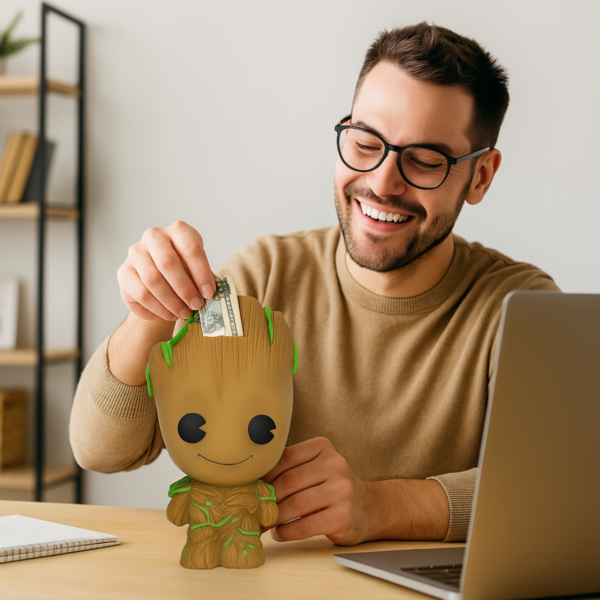 Guardianes De La Galaxia Baby Groot Alcancía Monogram