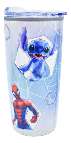 Termo 450 Ml Disney 100 Años Multipersonaje Color Gris