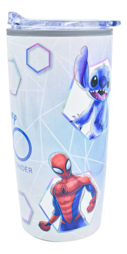 Termo 450 Ml Disney 100 Años Multipersonaje Color Gris