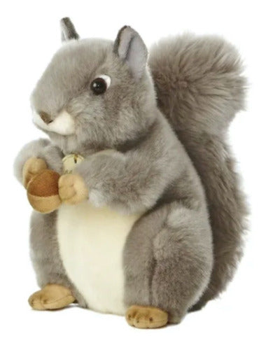 Ardilla Gris De Peluche Aurora Premium
