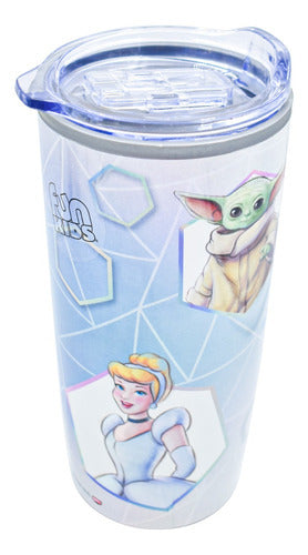 Termo 450 Ml Disney 100 Años Multipersonaje Color Gris