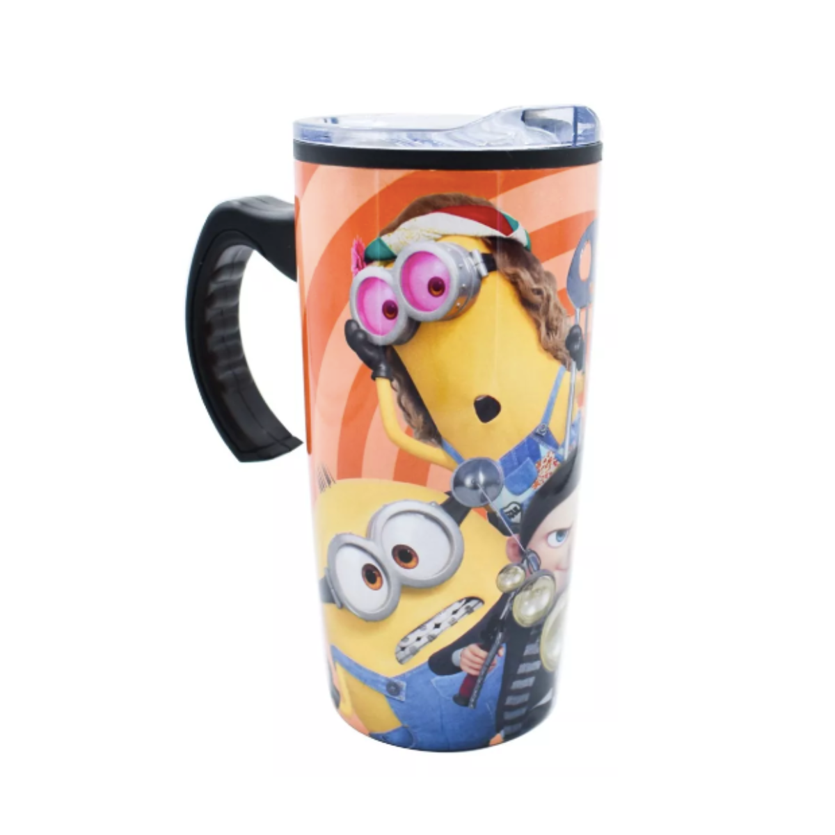 Termo Para Cafe Doble Pared Minions Portatil 450 Ml Con Asa