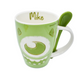 Set Juego Tazas Disney Pixar Monster Inc Mike Wazowski & Sulley Cerámica 310ml 2pzas