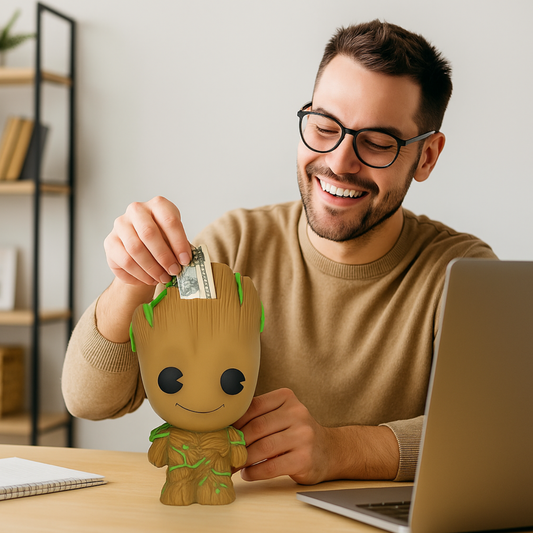 Guardianes De La Galaxia Baby Groot Alcancía Monogram
