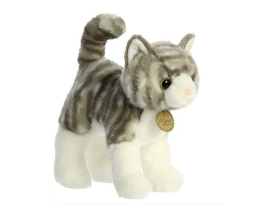 Peluche Gato Gris Con Rayas Aurora Miyoni